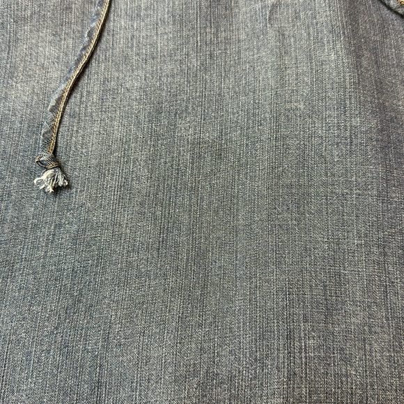 Philosophy 100% Tencel Lyocell Chambray Lace up Front Detail Dress XL Pockets - Picture 12 of 13